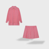 Maud | Conjunto de camisa y pantalones cortos de lino elegante