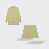 Maud | Conjunto de camisa y pantalones cortos de lino elegante