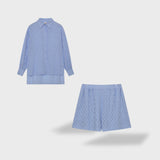 Maud | Conjunto de camisa y pantalones cortos de lino elegante
