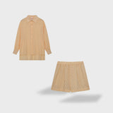 Maud | Conjunto de camisa y pantalones cortos de lino elegante