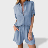 Matilde｜Conjunto de lino liviano para verano