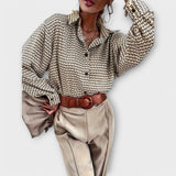 Ashley - Blusa Vintage de Manga Larga