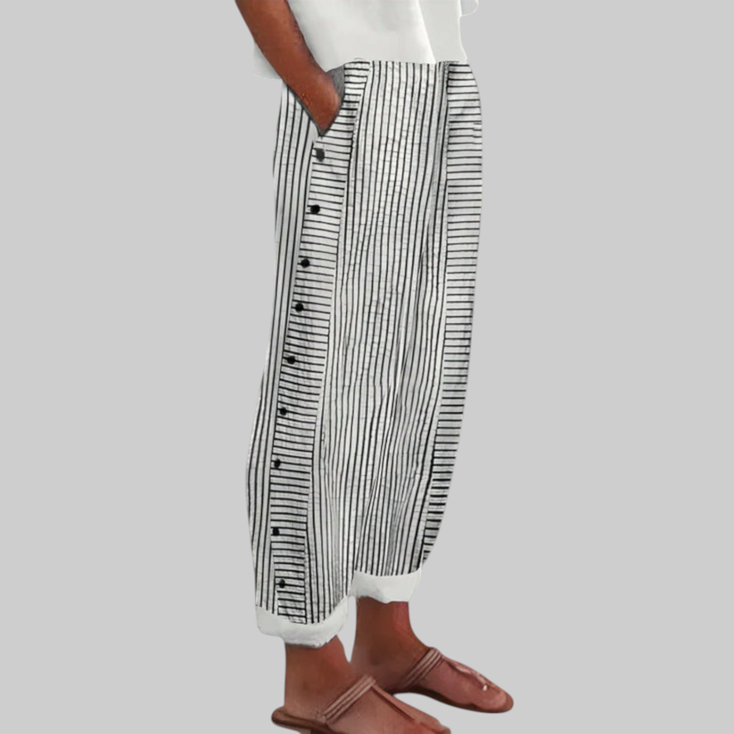 Michela – Pantalones de verano a rayas