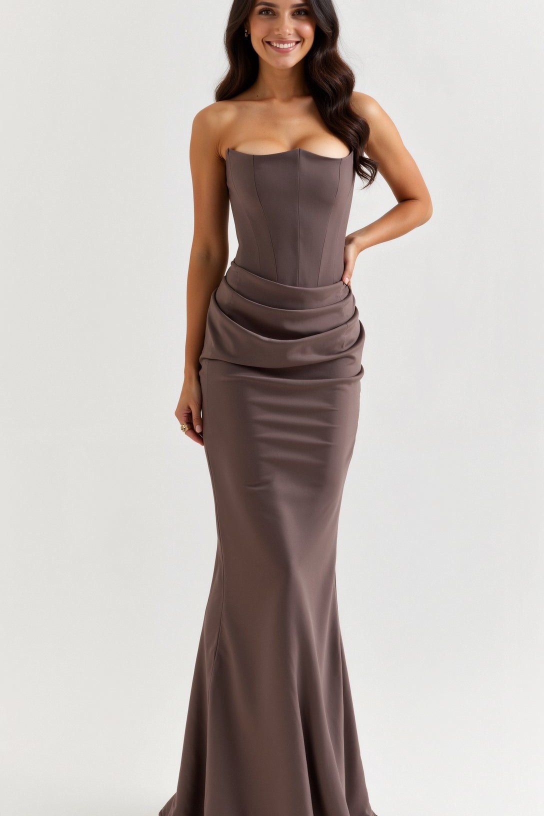 Esmeralda | Vestido largo Fiorella con corsé