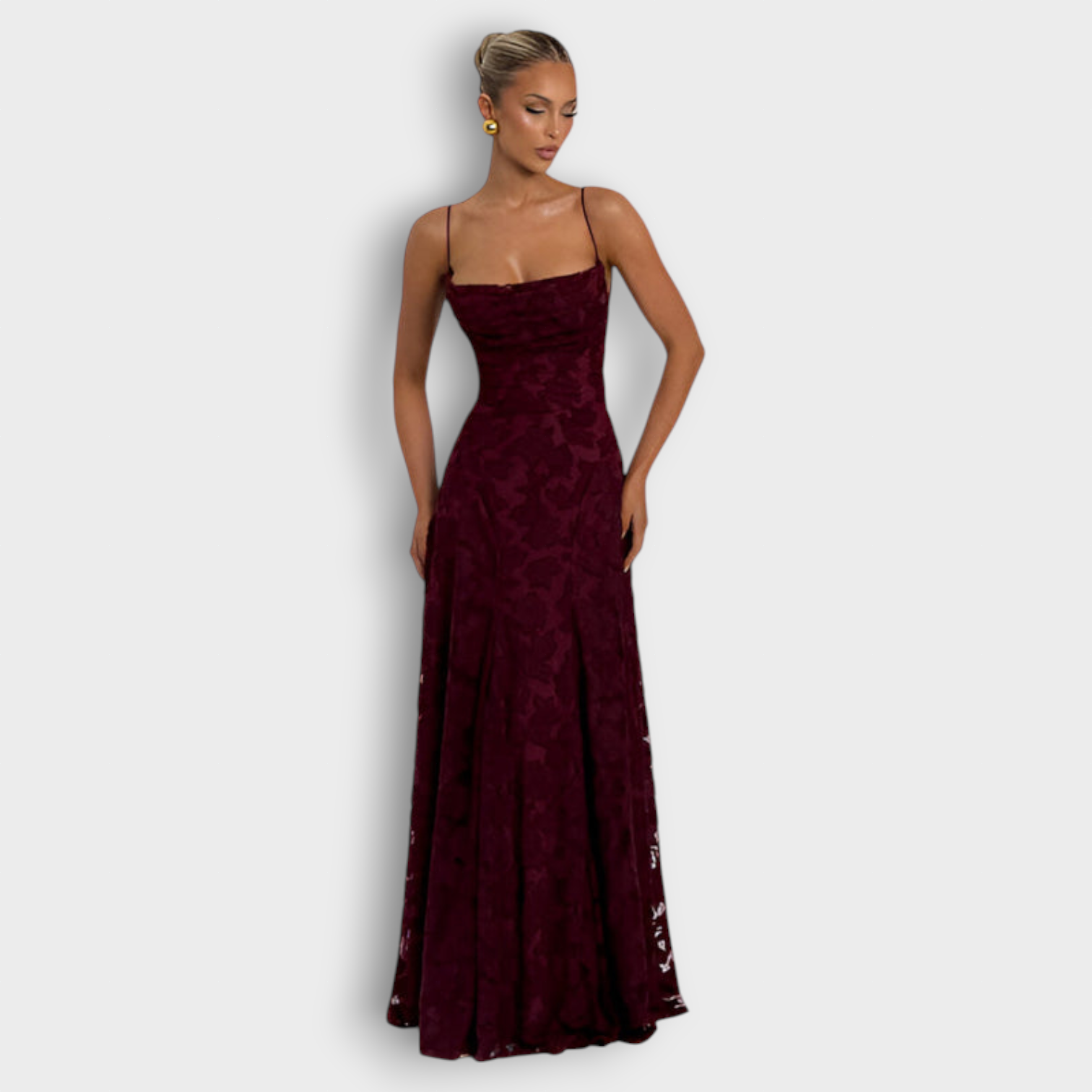 Francisa | Vestido largo con corsé de encaje