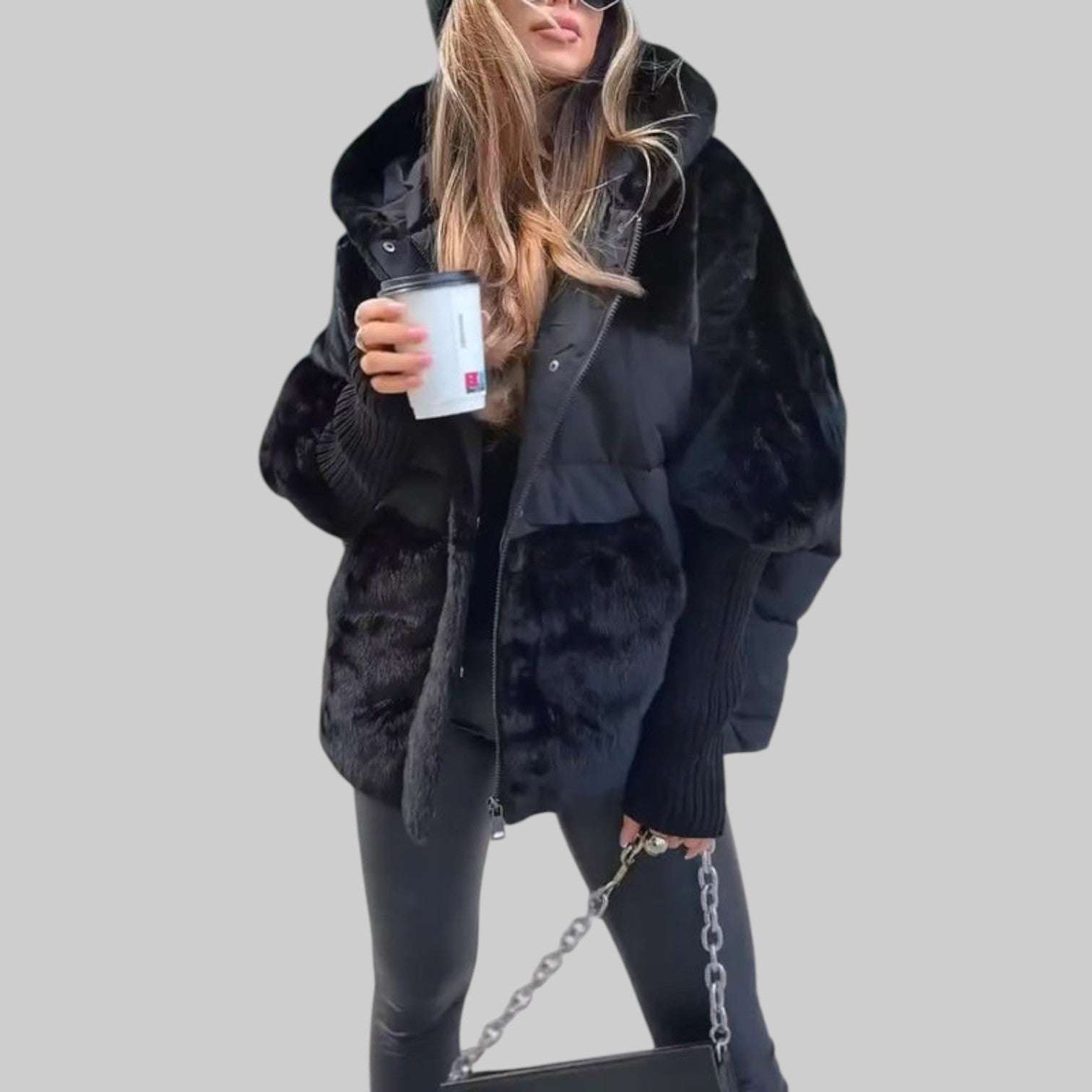 Raven | Chaqueta bomber con capucha moderna