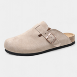 Aubree | Zuecos Unisex de Gamuza con Hebilla Ajustable