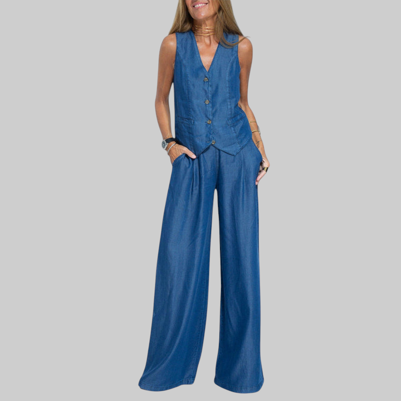 Martina | Elegante conjunto de lino de dos piezas