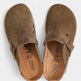 Aubree | Zuecos Unisex de Gamuza con Hebilla Ajustable