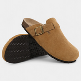 Aubree | Zuecos Unisex de Gamuza con Hebilla Ajustable