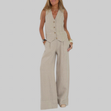 Martina | Elegante conjunto de lino de dos piezas