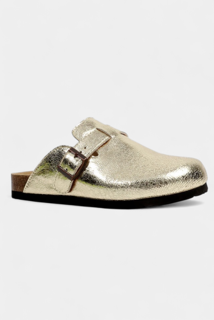 Aubree | Zuecos Unisex de Gamuza con Hebilla Ajustable
