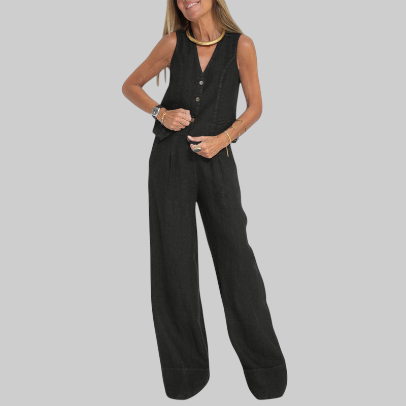 Martina | Elegante conjunto de lino de dos piezas