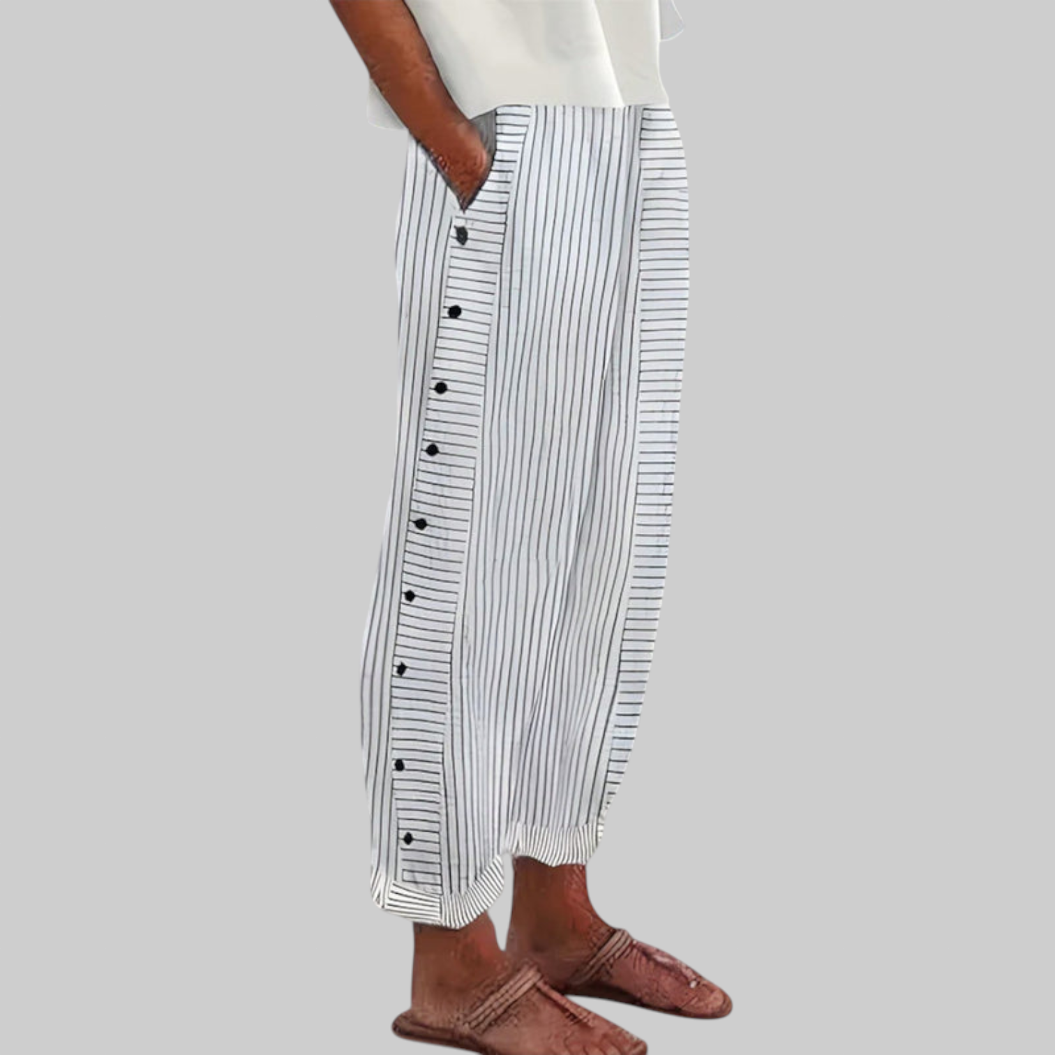 Michela – Pantalones de verano a rayas