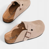 Aubree | Zuecos Unisex de Gamuza con Hebilla Ajustable