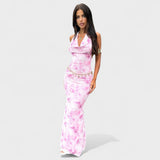 Mara | vestido floral color rosa
