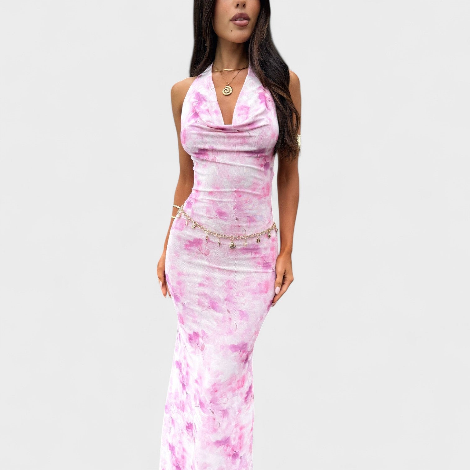 Mara | vestido floral color rosa