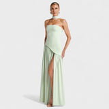 Maliyah | Vestido Corte asimétrico Verde menta