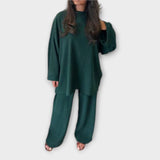 Ingrid | Conjunto de Talla Grande de Estilo Acanalado