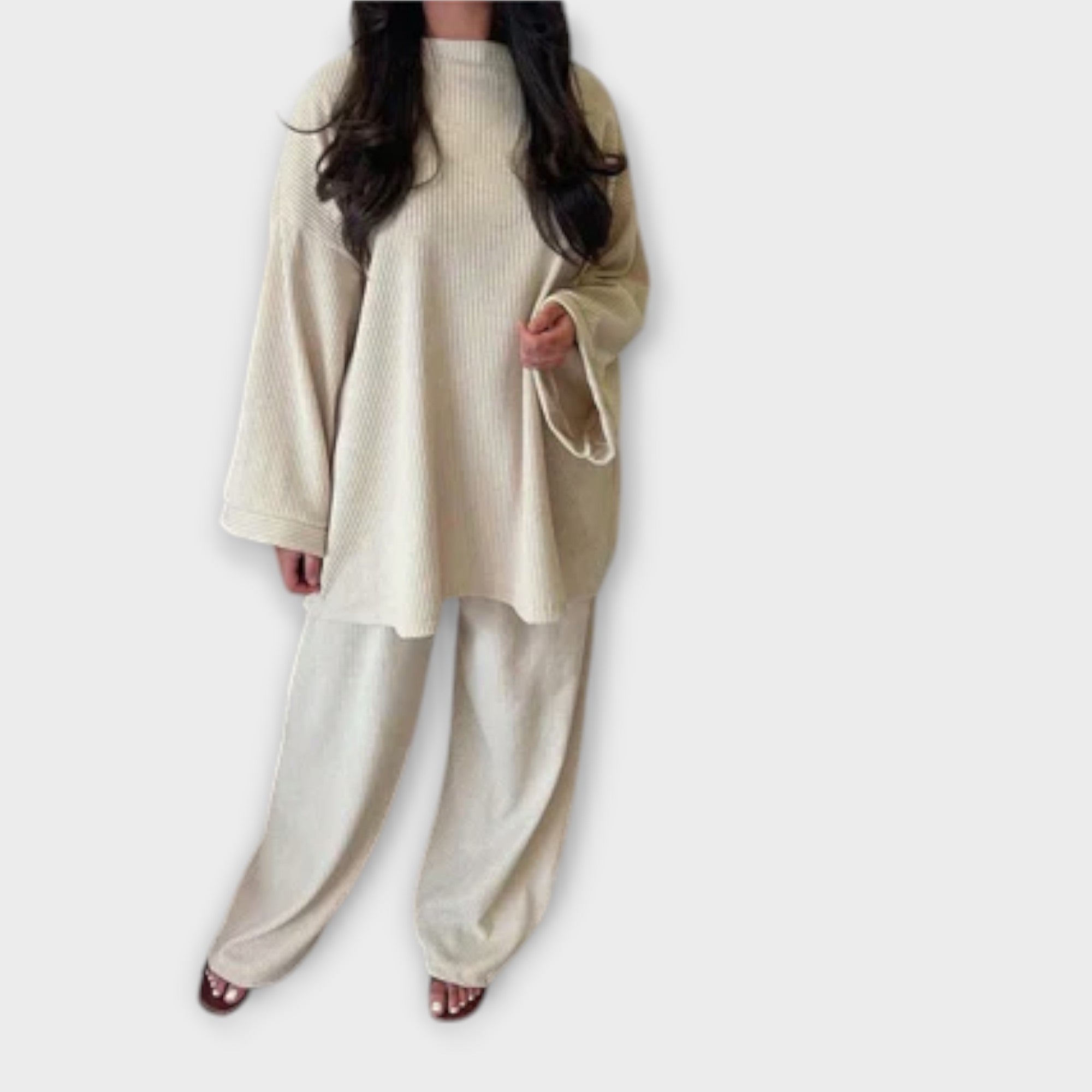Ingrid | Conjunto de Talla Grande de Estilo Acanalado