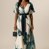 Vanessa | Vestido Largo con Estampado de Acuarela