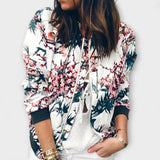 Andreia - Chaqueta bomber elegante con patrón floral