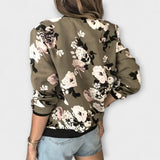 Andreia - Chaqueta bomber elegante con patrón floral