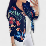 Andreia - Chaqueta bomber elegante con patrón floral