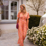 Sandra | Vestido maxi elegante con escote en V