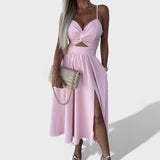 Cielo Divino – Vestido Midi con Abertura Frontal