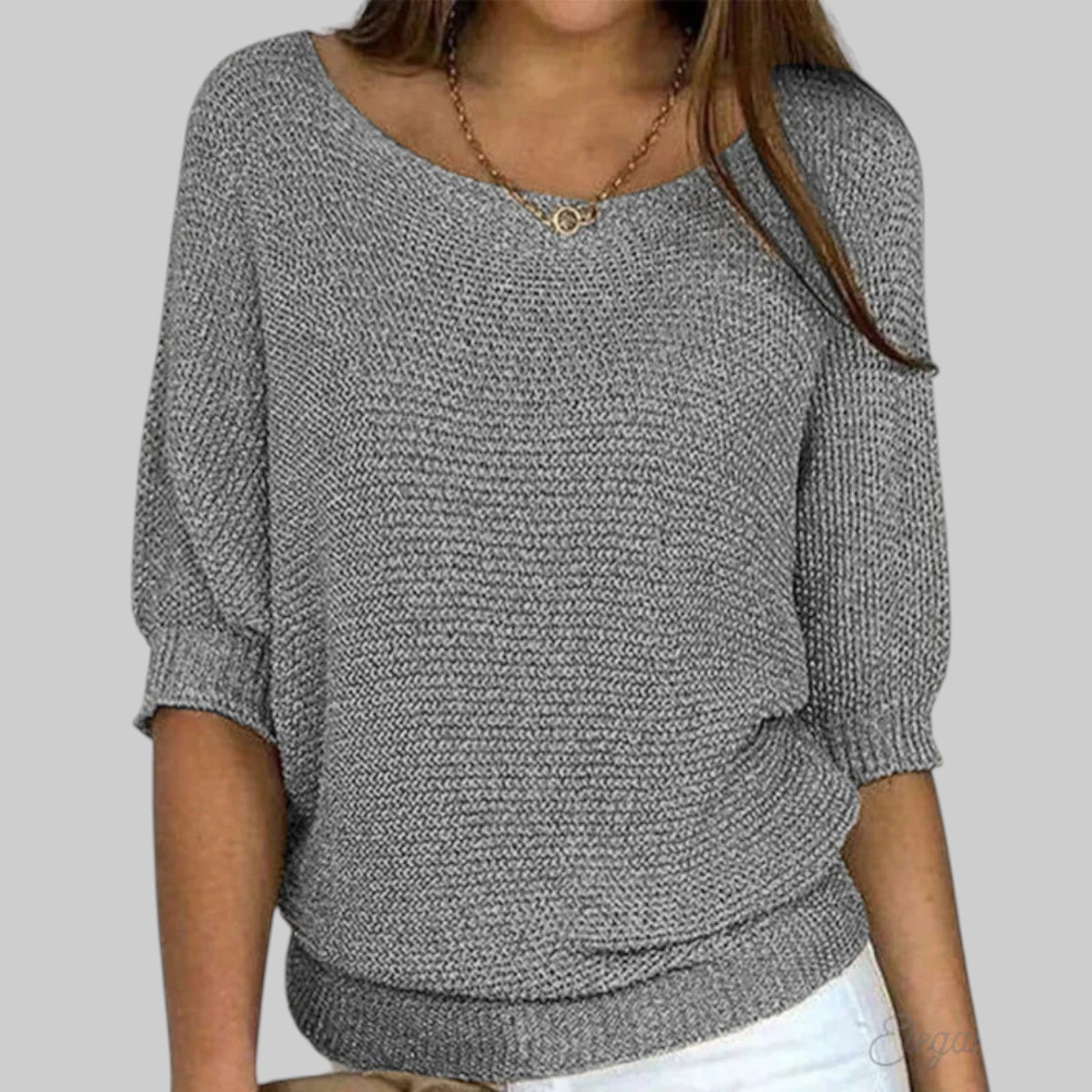 Luigia - Elegante jersey de punto trenzado