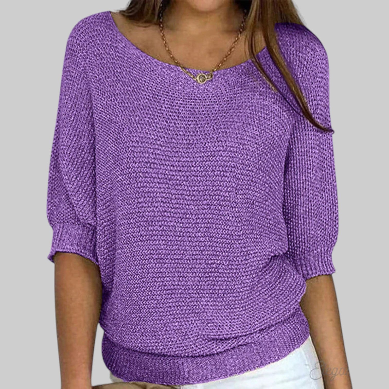 Luigia - Elegante jersey de punto trenzado