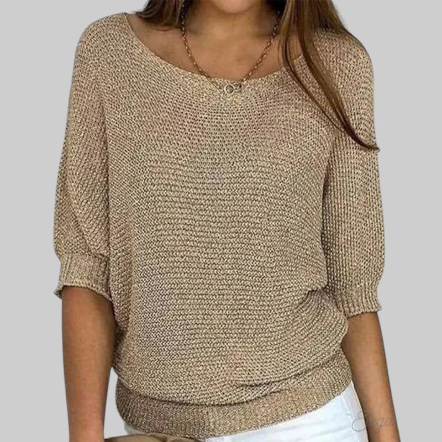 Luigia - Elegante jersey de punto trenzado