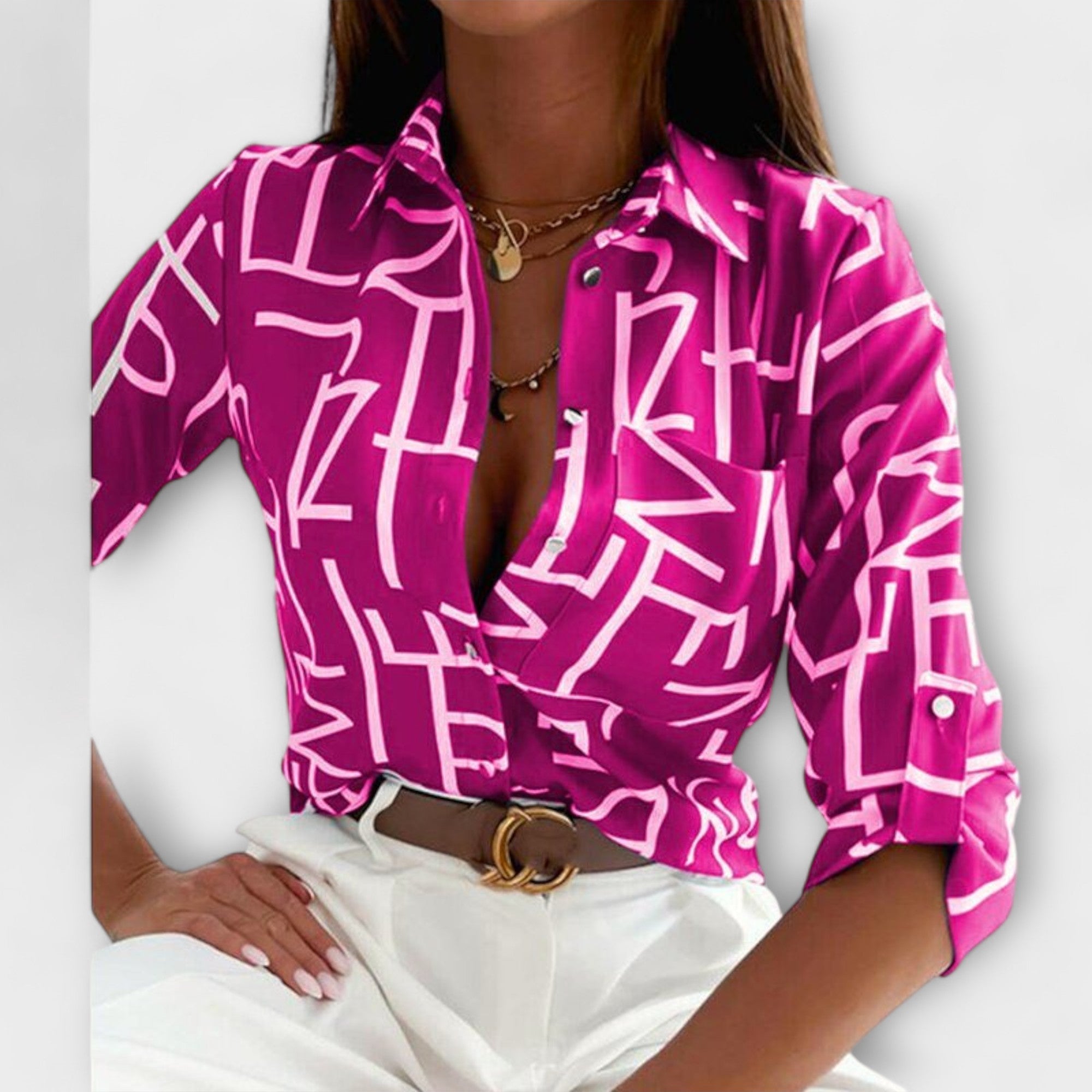 Clara - Blusa con Cuello Clásico