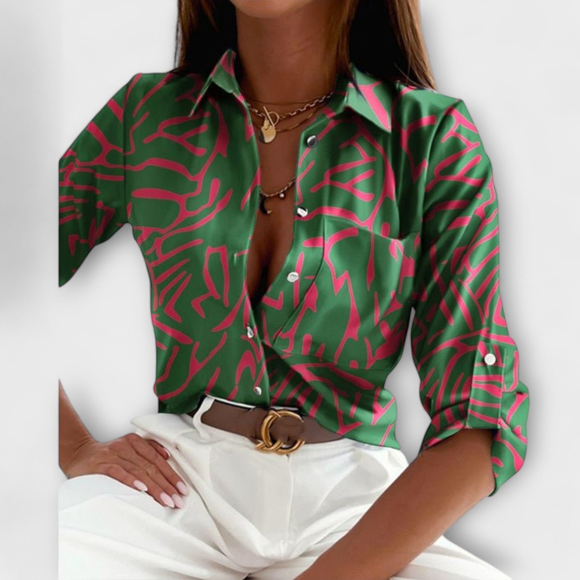Clara - Blusa con Cuello Clásico