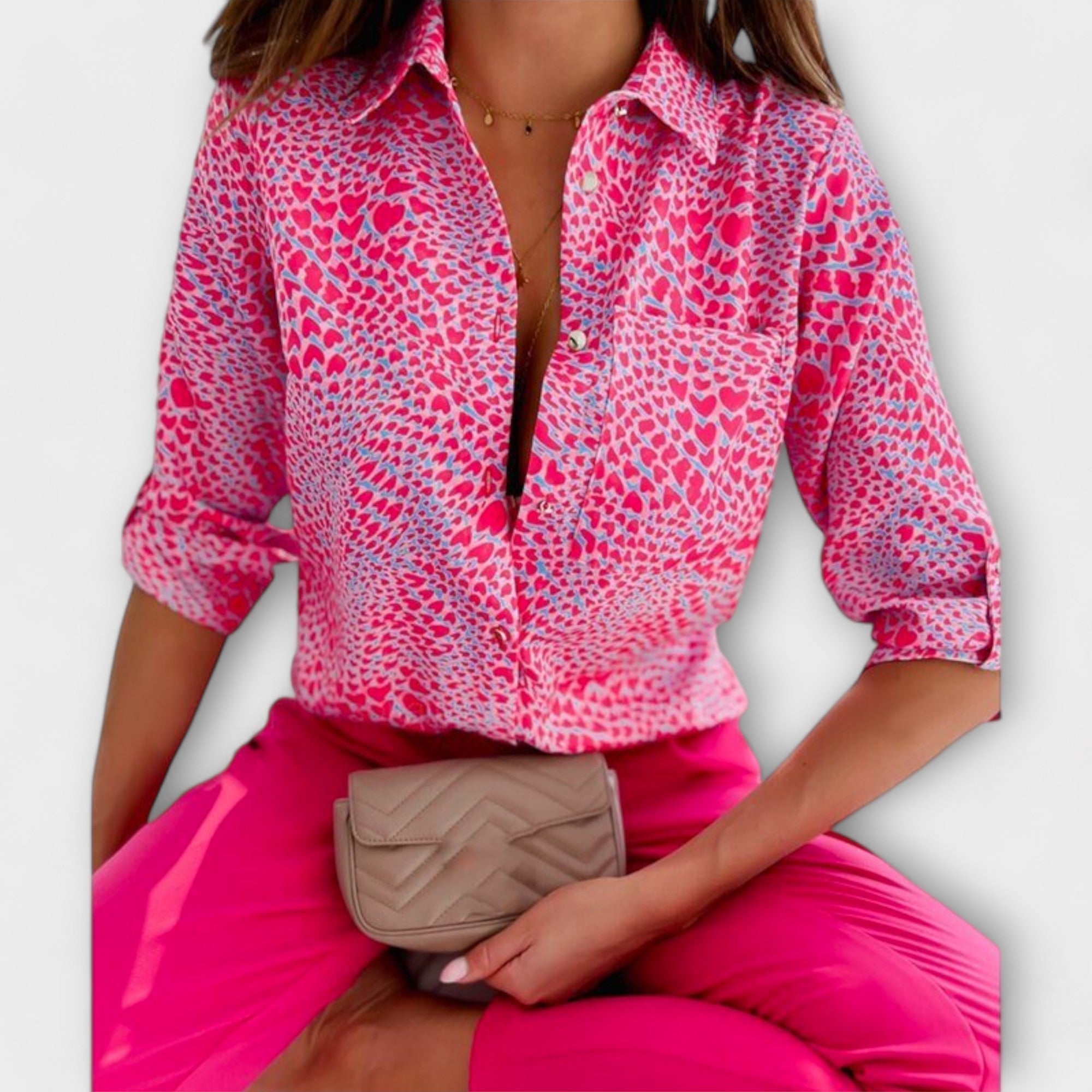Clara - Blusa con Cuello Clásico