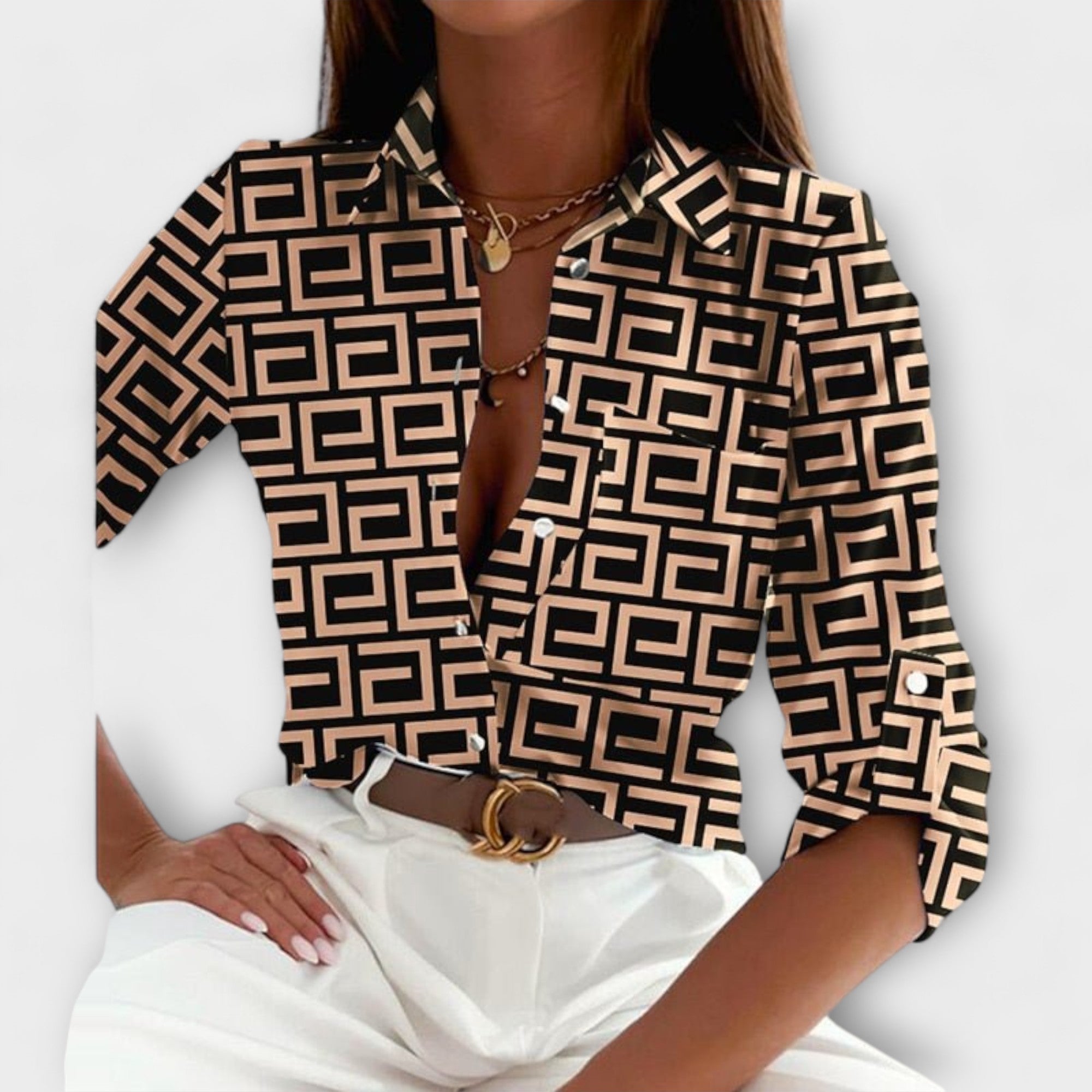 Clara - Blusa con Cuello Clásico